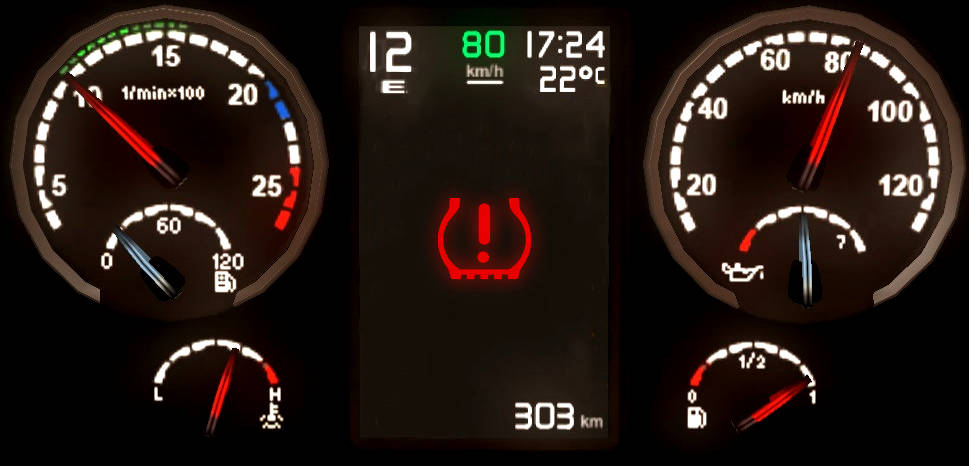 Truck tyre pressure management system dashboard ready